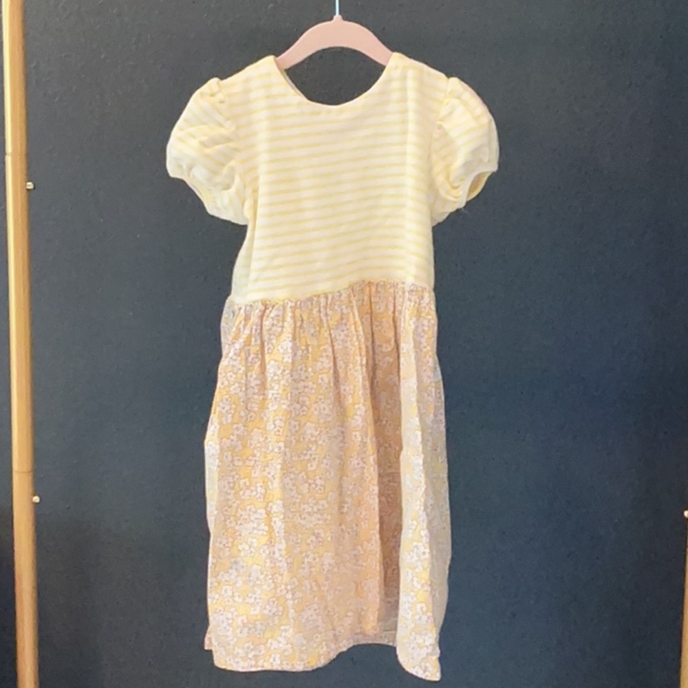 Sunny Stripes and Floral Kids Dress